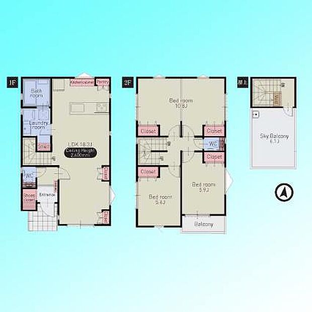 現況と図面が異なる場合は、現況を優先とさせていただきます。 
