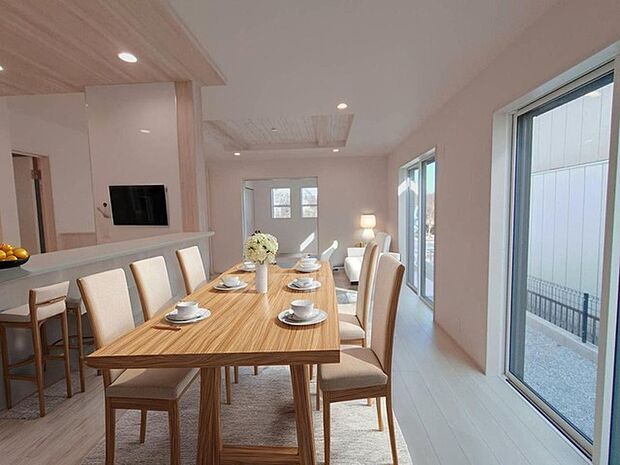 CGで家具を配置しております。家具配置のイメージにご覧ください。