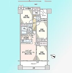 シーズガーデングリーンパティオ 3LDKの間取図画像