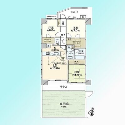 間取り グローベルザ・ガーデン川口 1階/-