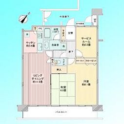 コスモ川口朝日町 3LDKの間取図画像