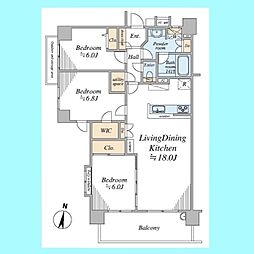 間取図画像 3LDK