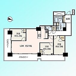 ミューズシティザファーストタワー 3LDKの間取図画像