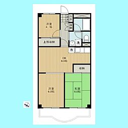 タカラサンロージェ 3DKの間取図画像