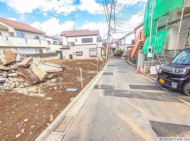 1~3区画前 前面道路 東方向