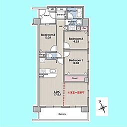デュオコート川口元郷 4LDKの間取図画像