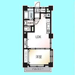 川口ファミリーマンション 1LDKの間取図画像