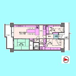 大宮西パーク・ホームズ 2SLDKの間取図画像