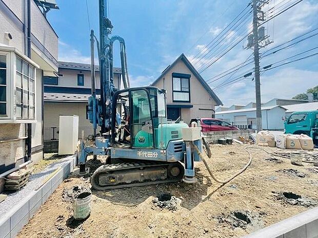 基礎から完成済みの住まいまで、各工程をご確認いただけます。