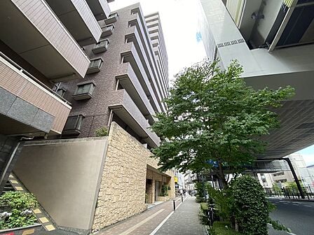 都市の利便性と豊かな緑が共存し、洗練された日常を予感させる落ち着いた佇まい。