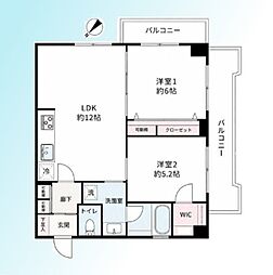 第二並木町サニーコーポ 2LDKの間取図画像