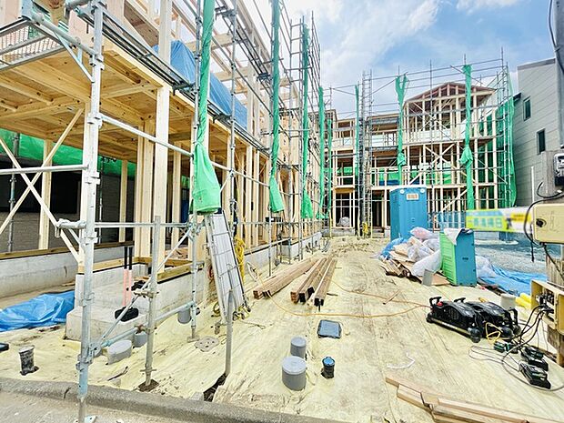 今なら建築中の住まいをご覧いただけます。構造体の質問もお気軽に。