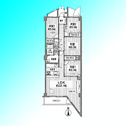 ジェム西川口ルミオール 4LDKの間取図画像