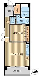 東急世田谷線 若林駅 徒歩7分の賃貸マンション 1階1LDKの間取り