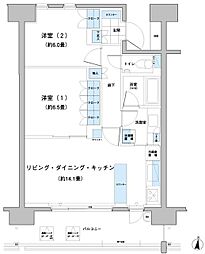 小田急小田原線 千歳船橋駅 徒歩11分の賃貸マンション 5階1SLDKの間取り