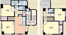 東急東横線 都立大学駅 徒歩15分の賃貸マンション 3階3LDKの間取り