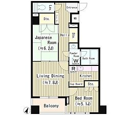 ドッグウッドヒルズ 2LDKの間取図画像