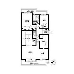 パーク・ノヴァ三軒茶屋 3LDKの間取図画像