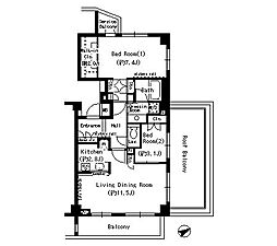 パークアクシス学芸大学 2LDKの間取図画像