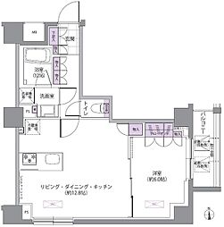 IVYWEST 1LDKの間取図画像