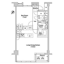 代官山BLESS 1LDKの間取図画像