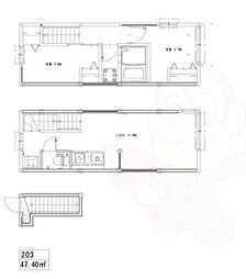 ソルナクレイシア三鷹2 2階2LDKの間取り