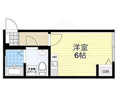 GRANBIOS久我山 3階ワンルームの間取り