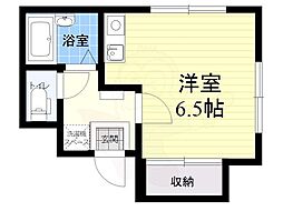 武蔵ビル 3階ワンルームの間取り