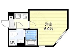 シアターハウス三園 1階1Kの間取り