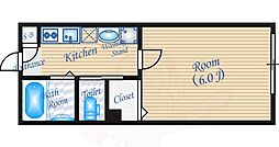 ル・グラン武蔵野関町 1階1Kの間取り