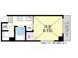 ラ・カーサ牟礼 4階1Kの間取り