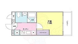 PRINCE久我山 3階1Kの間取り