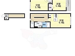 ミハス三鷹の森 204 2階2DKの間取り