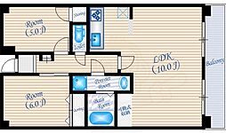 メゾングローリー 2LDKの間取図画像