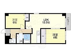 吉祥寺北町ハイム 2LDKの間取図画像