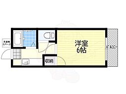 コーポ小金井 1Kの間取図画像