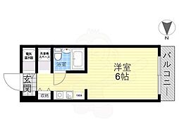 コスモフォーラム三鷹 ワンルームの間取図画像