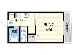 ハイツアデガワ 1Kの間取図画像