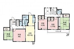 所沢市下安松　中古戸建 5LDKの間取り