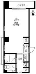 ＫＴビル 201 2階1Kの間取り