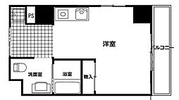 メゾン千和 2階ワンルームの間取り