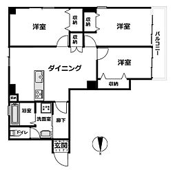 HSビル 3LDKの間取図画像
