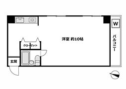 片山ビル ワンルームの間取図画像