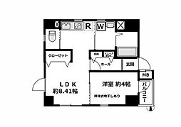 ル・ジャルダン 1LDKの間取図画像