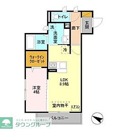 つくばエクスプレス 南流山駅 徒歩3分の賃貸アパート 2階1LDKの間取り