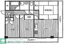 JR武蔵野線 新八柱駅 徒歩12分の賃貸マンション 1階3LDKの間取り
