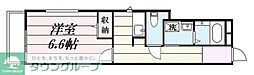 つくばエクスプレス 南流山駅 徒歩5分の賃貸アパート 3階1Kの間取り