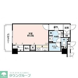 JR常磐線 松戸駅 徒歩1分の賃貸マンション 3階ワンルームの間取り