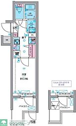 JR常磐線 天王台駅 徒歩7分の賃貸マンション 5階1Kの間取り