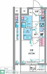 JR常磐線 天王台駅 徒歩7分の賃貸マンション 5階1Kの間取り